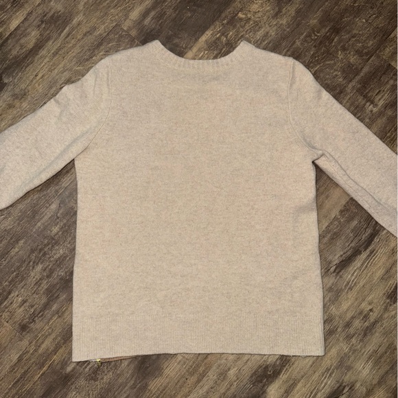 J. Crew Wool Tan and Brown Crewneck Sweater - Picture 4 of 5
